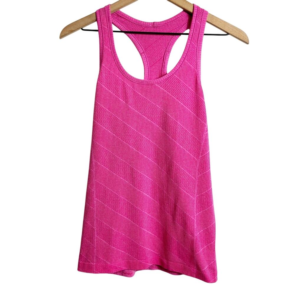 LULULEMON ATHLETICA PINK SWIFTLY RACERBACK WOMEN SIZE 6 WORKOUT TANK